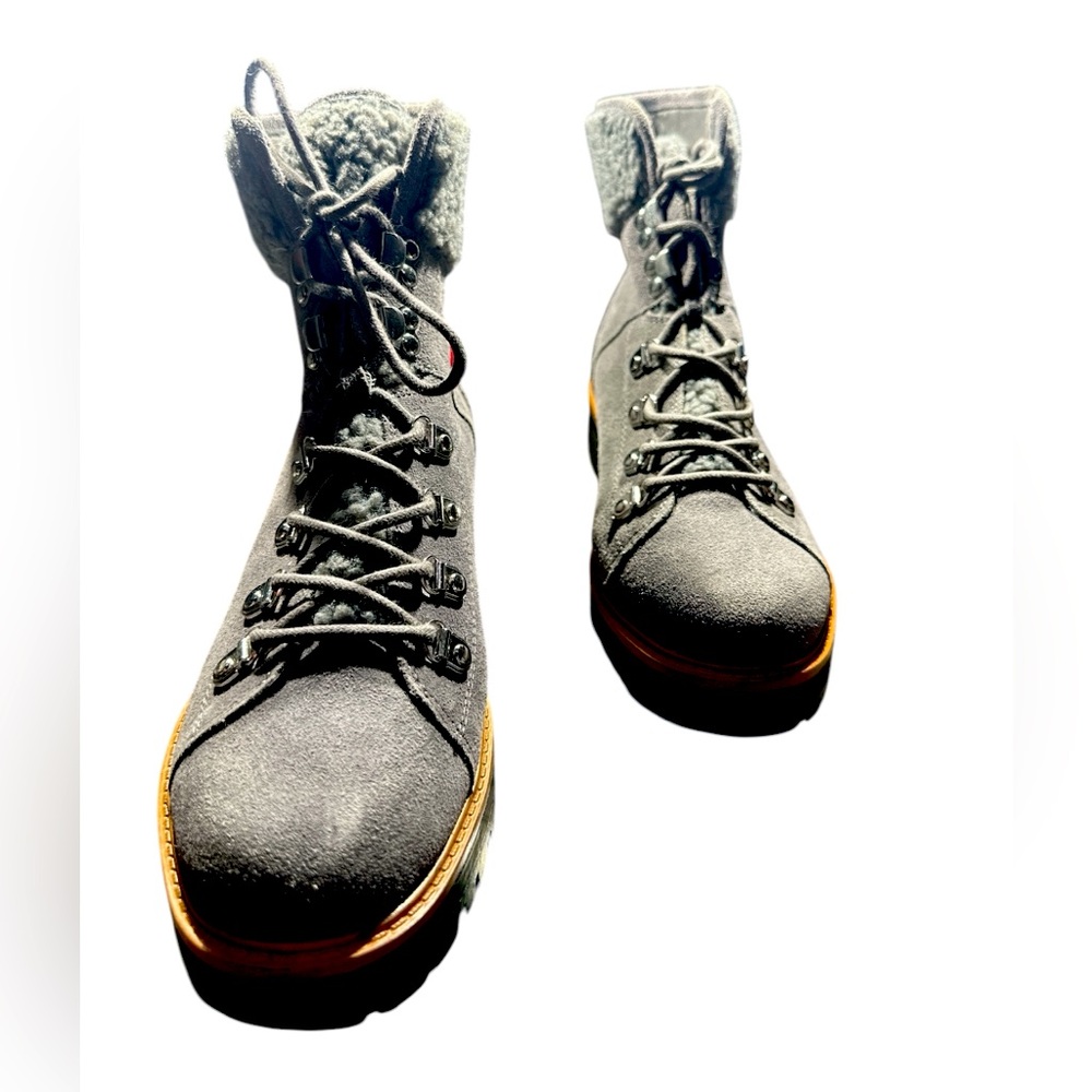 Marc fisher, gray suede lace up‎ boots size 10 NWOT - Picture 2 of 5